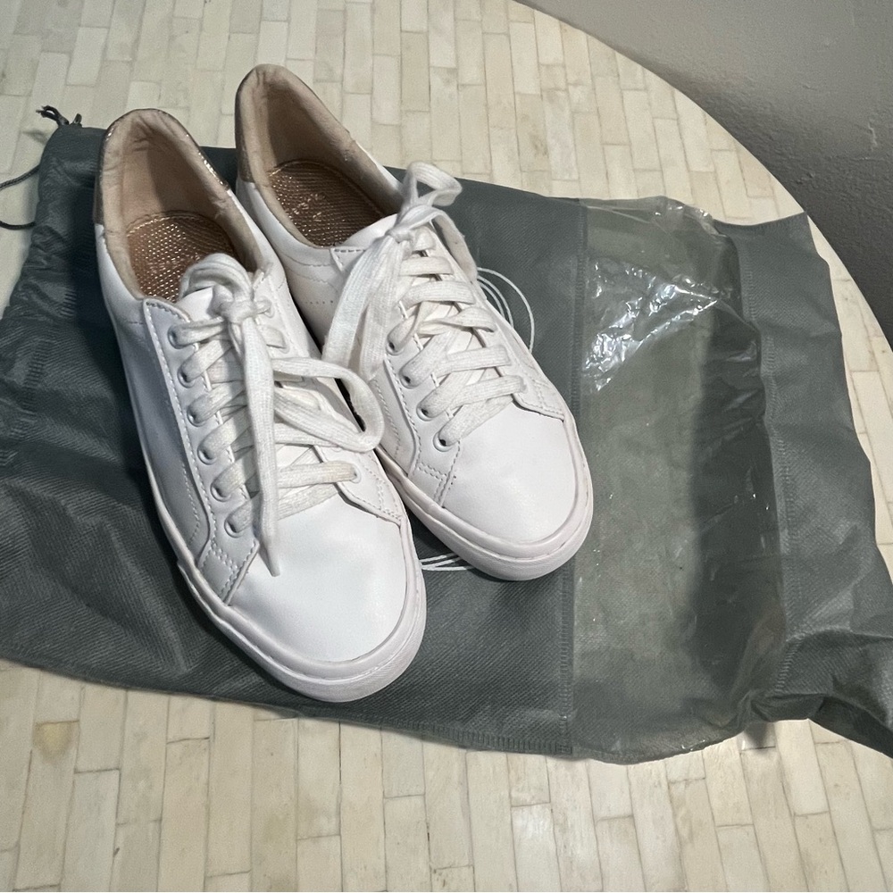 Bershka White Sneakers with Rose Gold Detail size 7 or EU 37 - Picture 11 of 11